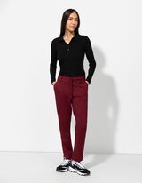 Hosszú ujjú felső - Bordázott - fekete