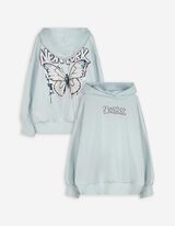 Sweatshirt - Mehrfarbiges Design - hellblau