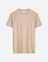 T-Shirt - Rundhals-Ausschnitt - beige