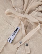 Ilgas kardiganas - Viskozės mišinys - smelio spalvos