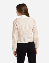 Sweter z dzianiny - krótki - bez