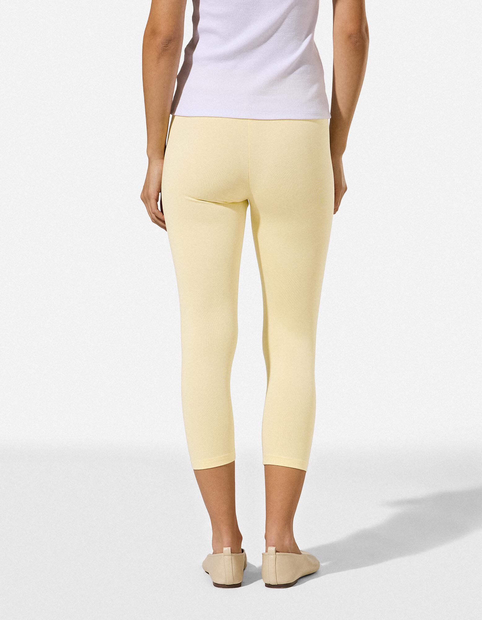 Leggings - 3/4-L&auml;nge - Hellgelb