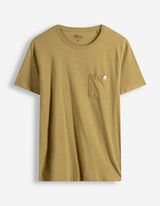 T-Shirt - Brusttasche - hellbraun