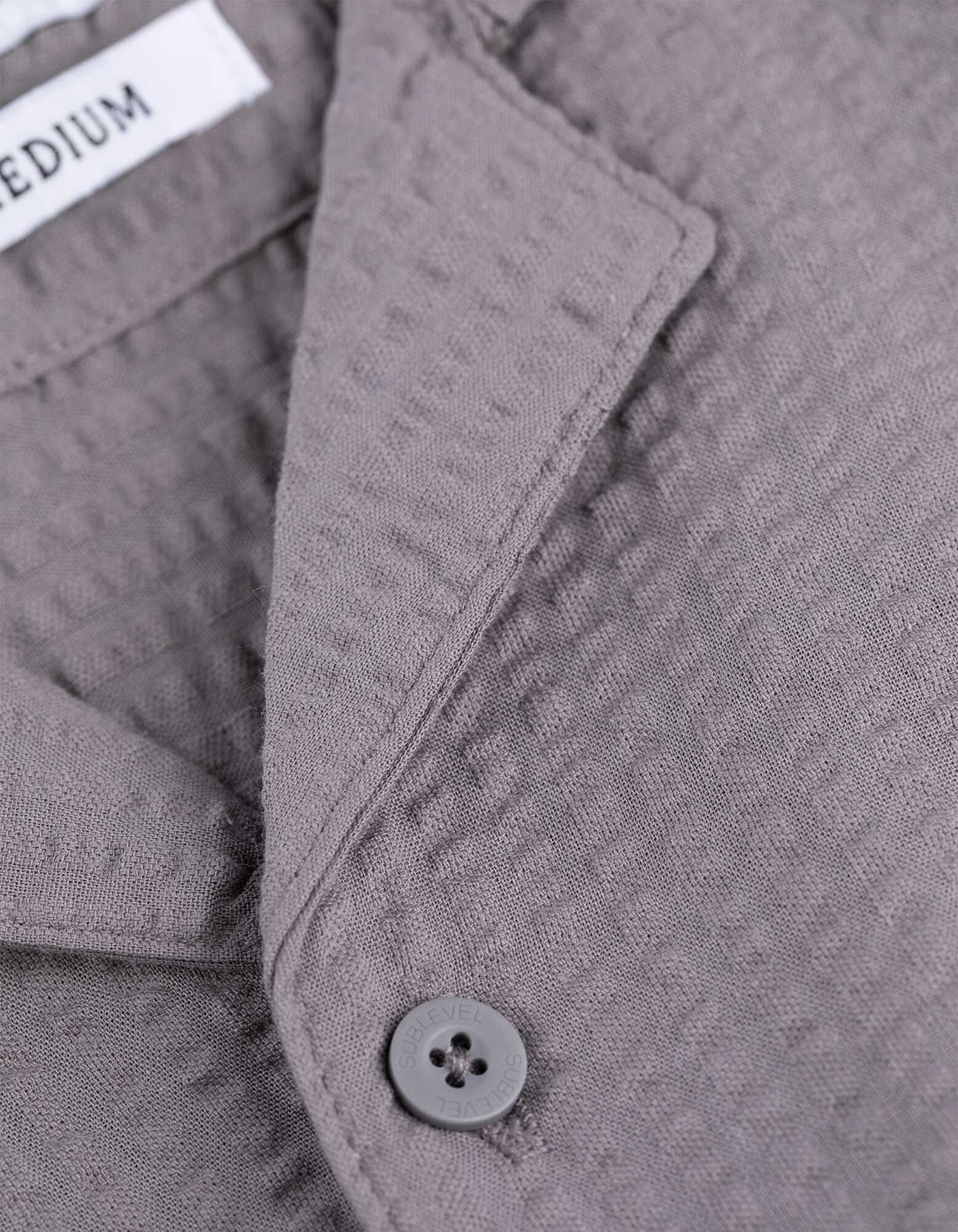 Hemd - Seersucker - Beige