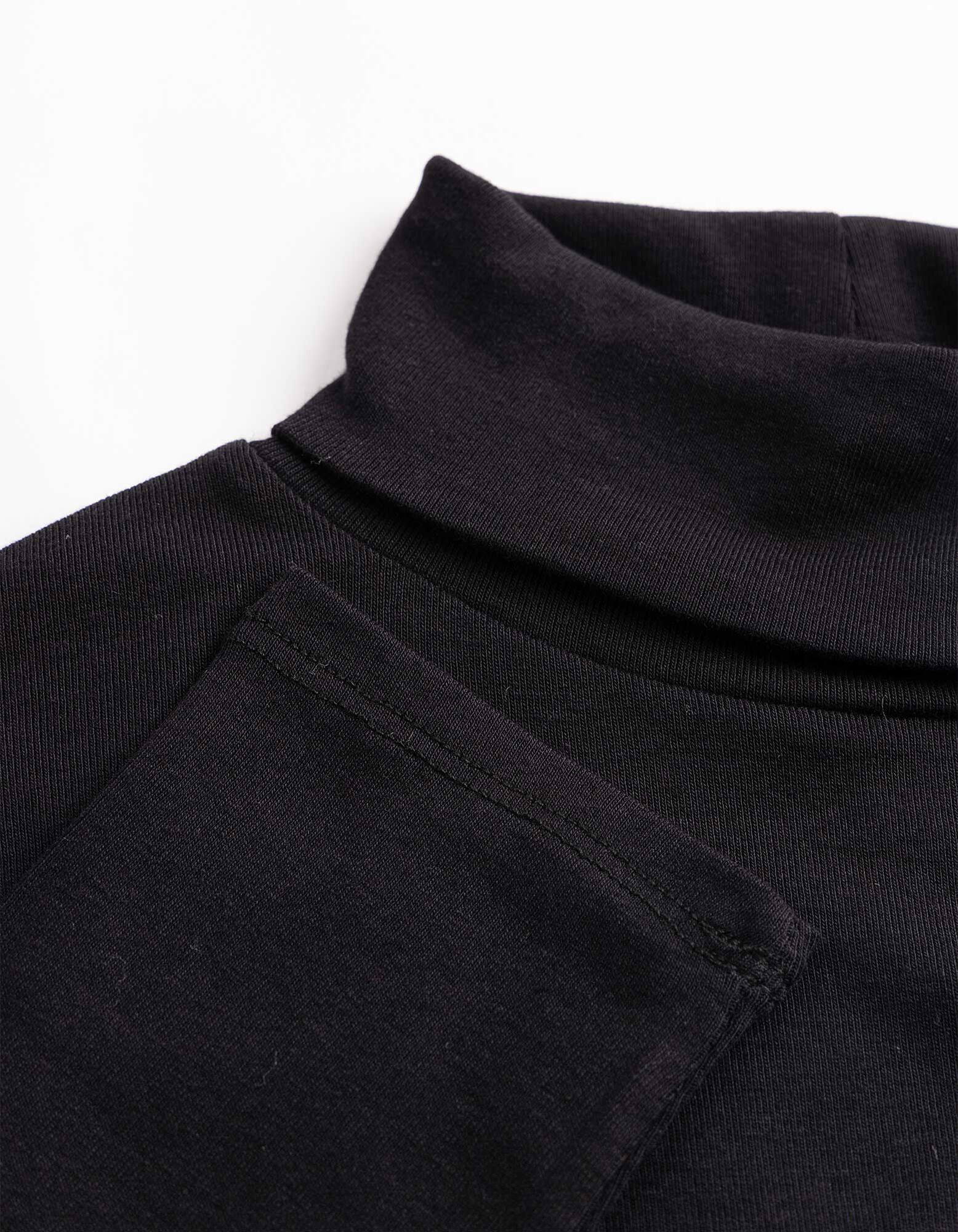 Langarmshirt - Rollkragen - Schwarz