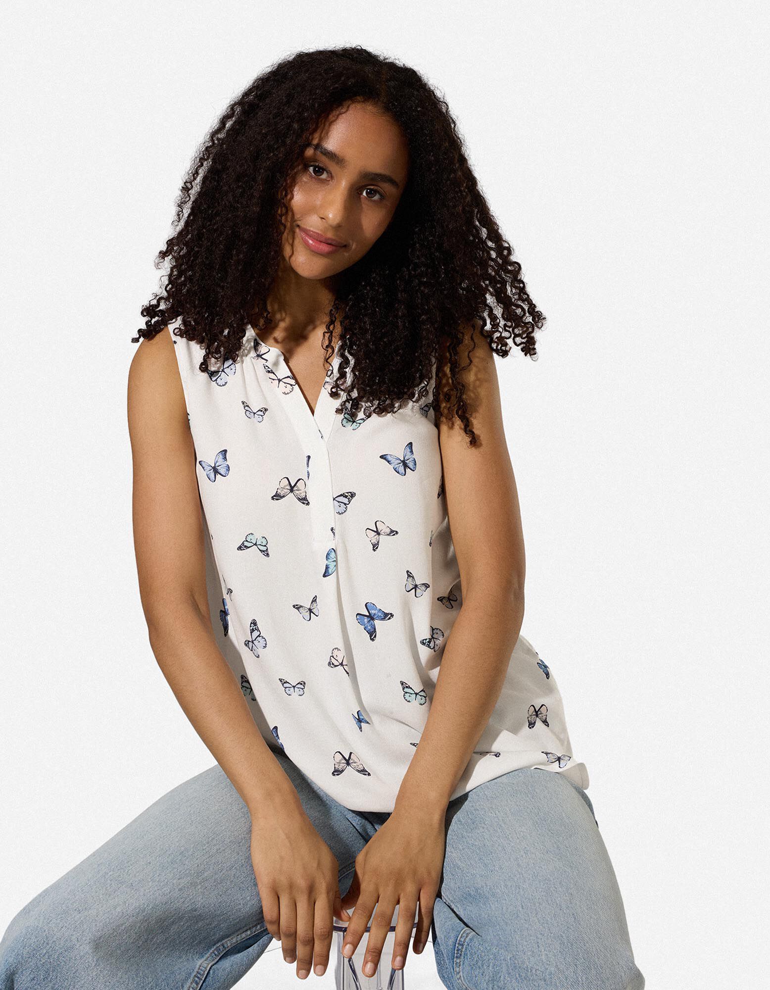 blousetop - Print all-over - Off-White