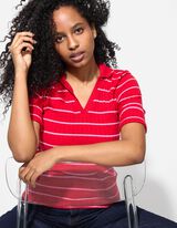 Poloshirt - Strepen - rood
