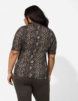 Shirt - Viskose-Mix - schwarz