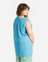 Ingblúz - LENZING™ ECOVERO™ - türkiz