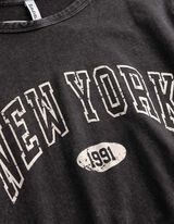 Langarmshirt - Frontprint - dunkelgrau