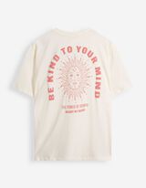 T-shirt - Dos imprim&eacute; - Blanc cass&eacute;