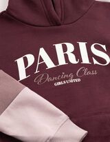 Sweatshirt - Blockmuster - Dunkelrot