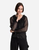 Bluse - Chiffon - schwarz