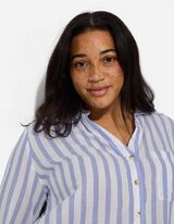 Hemdbluse - Streifen - dunkelblau