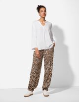 Blouseshirt - Linnenmix - wit