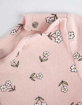 Marškinėliai ilgomis rankovėmis - Smulkus mezginys stulpeliu - sviesiai rozinis