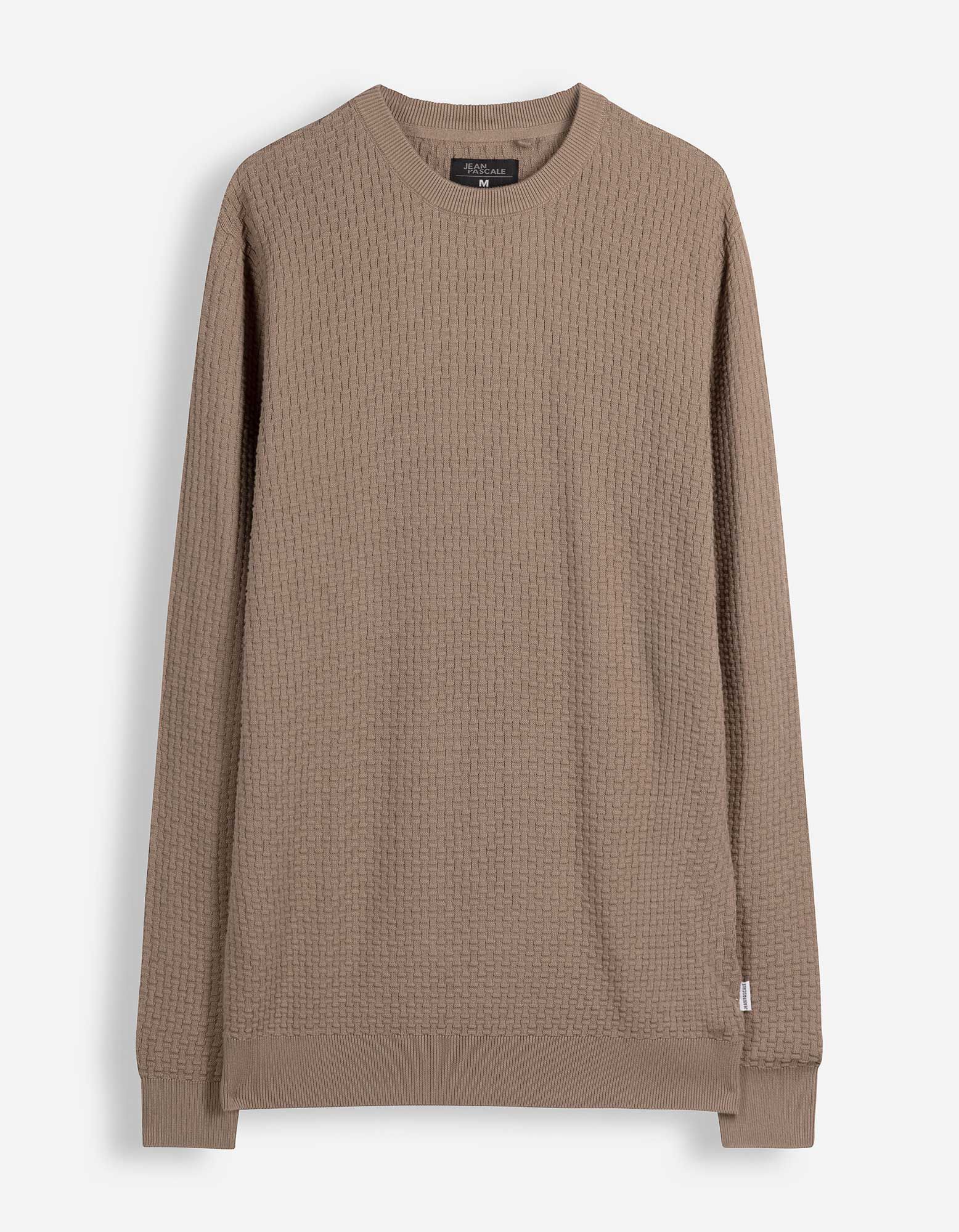Pullover - mit Struktur - Taupe