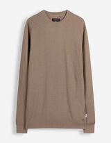 Pullover - mit Struktur - Taupe