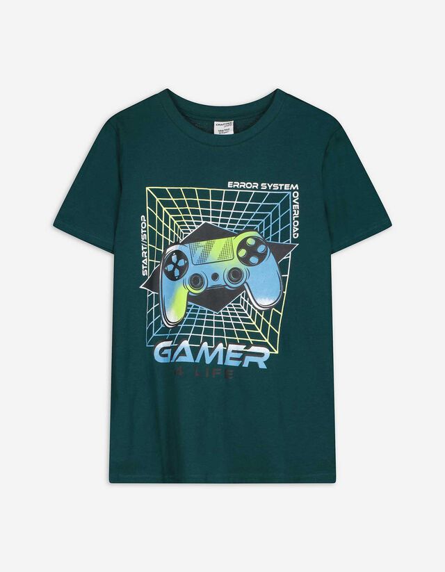 T-Shirt - Frontprint - dunkelgrün