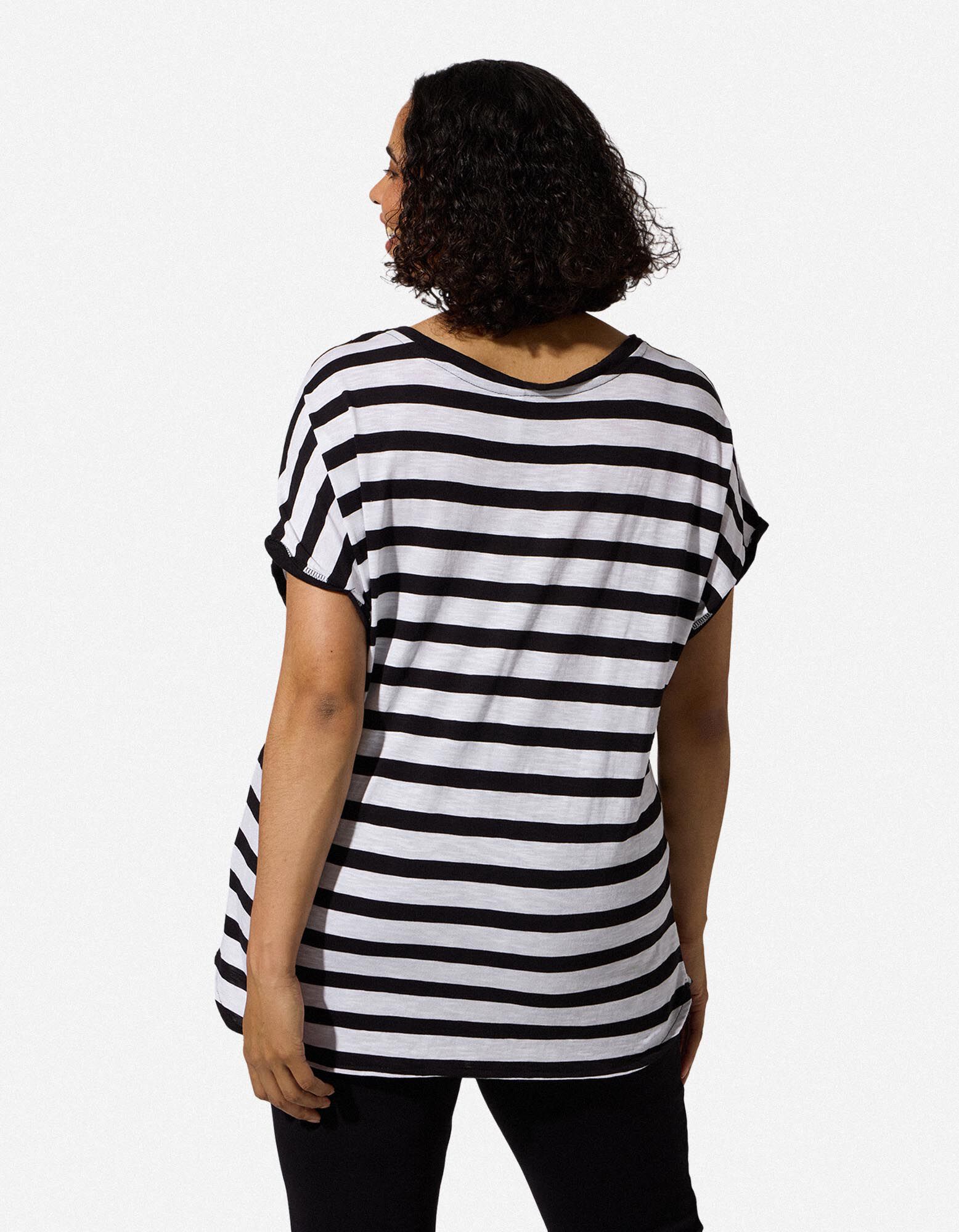 T-shirt - Rayures - noir