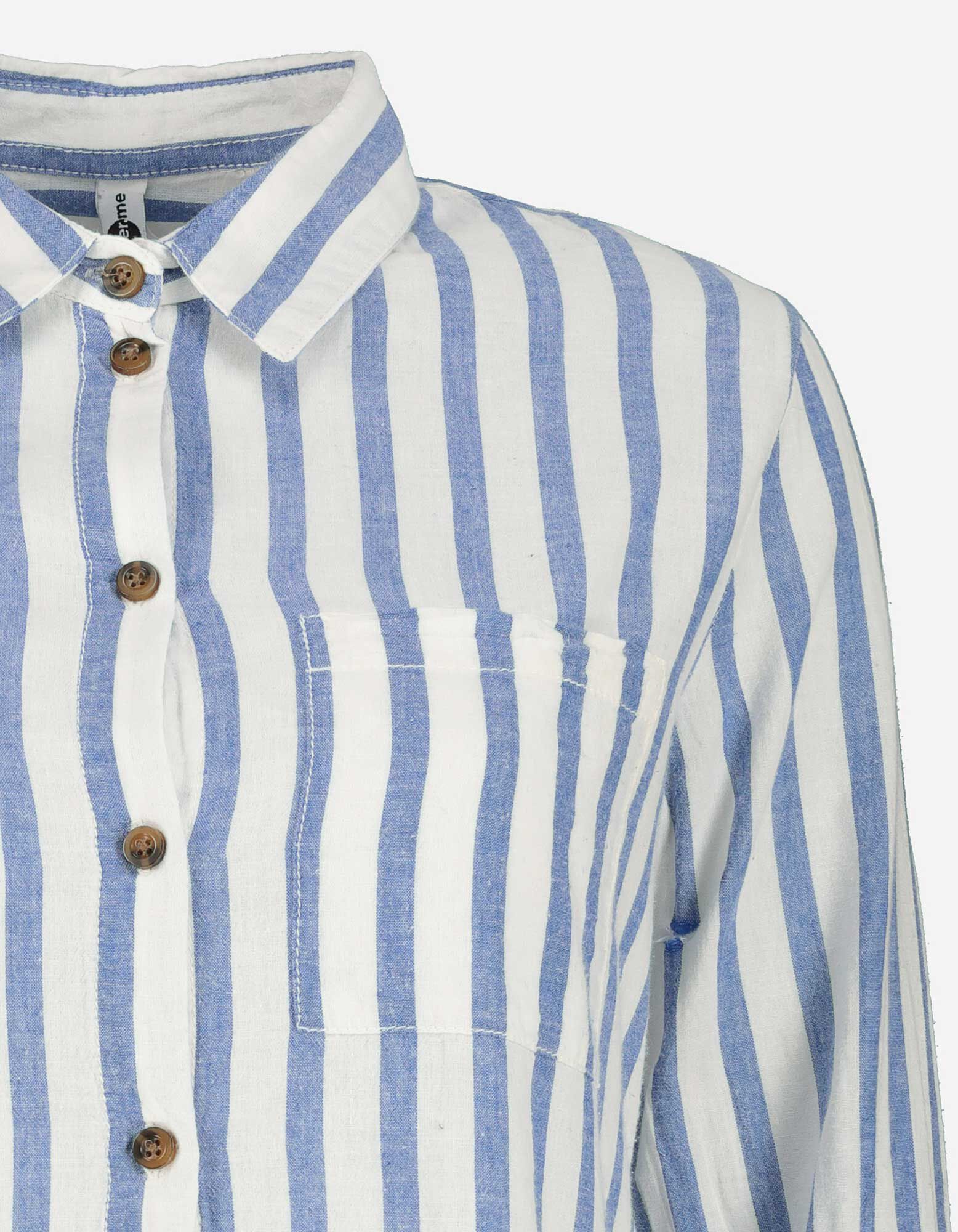 Overhemdblouse - Borstzak - donkerblauw