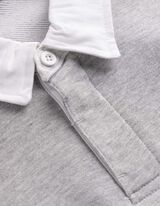 Sweatshirt - Polokragen - grau