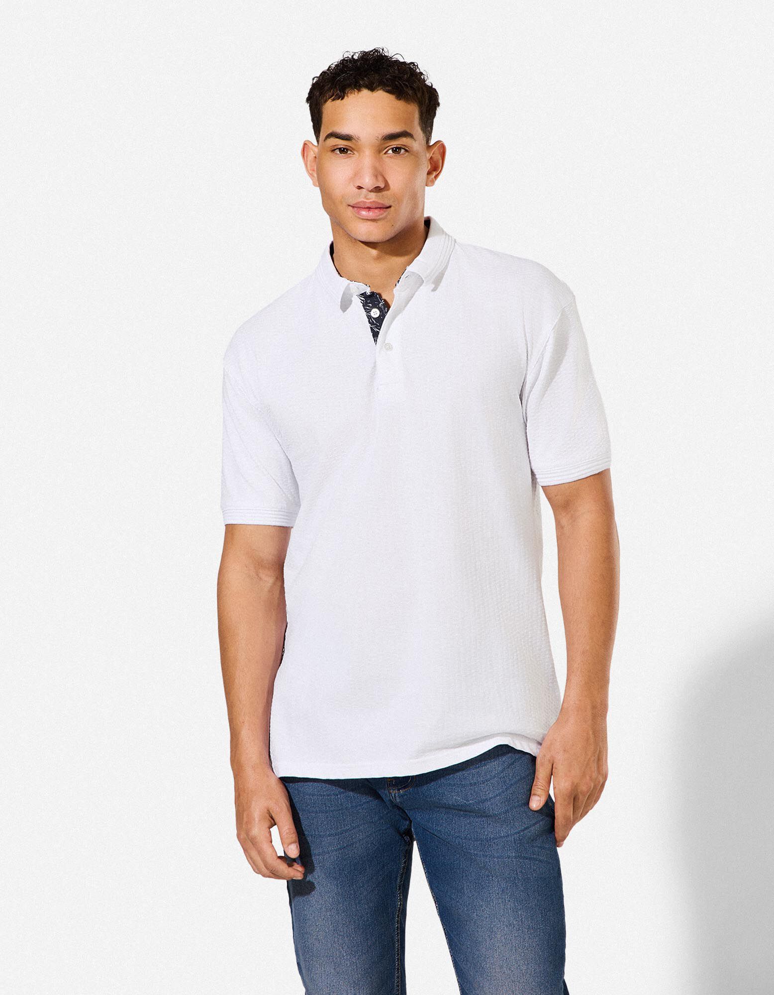 Polo - Unicolore - blanc