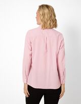 Overhemdblouse - Zachte touch - Lichtroze