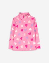 Pulover din fleece - Imprimeu allover - Roz