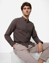 Camicia - Misto lino - marrone