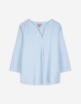 Bluse - Streifen - hellblau