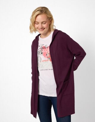 Cardigan - einfarbig - Dunkelrot