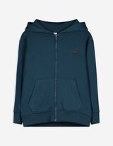 Sweatjacke - Applikation - dunkelblau