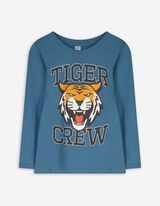 Langarmshirt - Print - blau