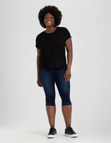 Tricou - Fantă laterală - Negru