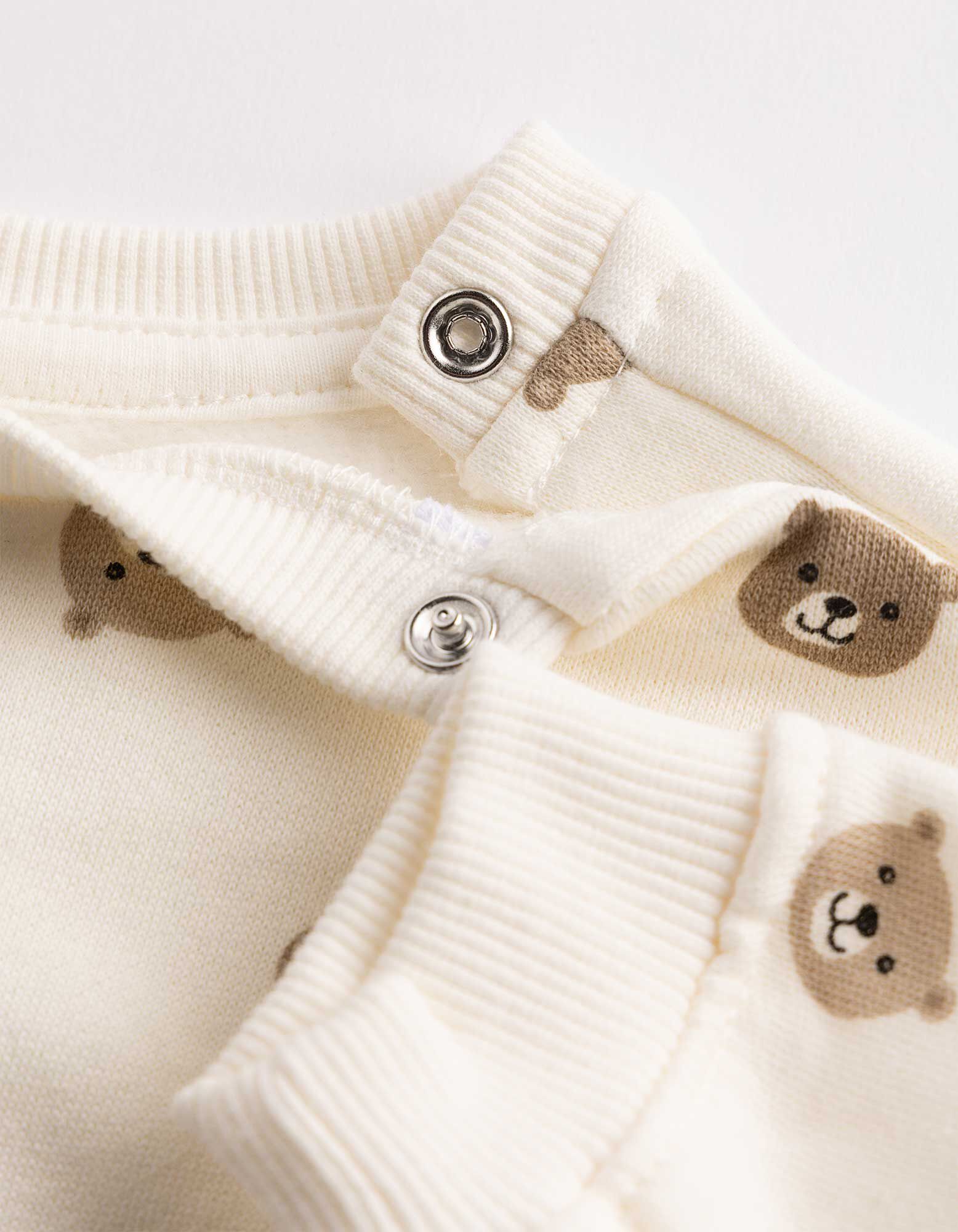 Pulover - Bombaž - Off-White bela