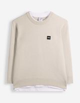 Strickpullover - Loose Fit - Hellgrau