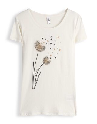 T-Shirt - Glitzerprint - wei&szlig;