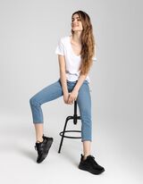 3/4 ilgio kelnės - Tampri dalis - melynas