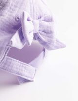 Baseballpet - Geappliqueerd strikje - lila