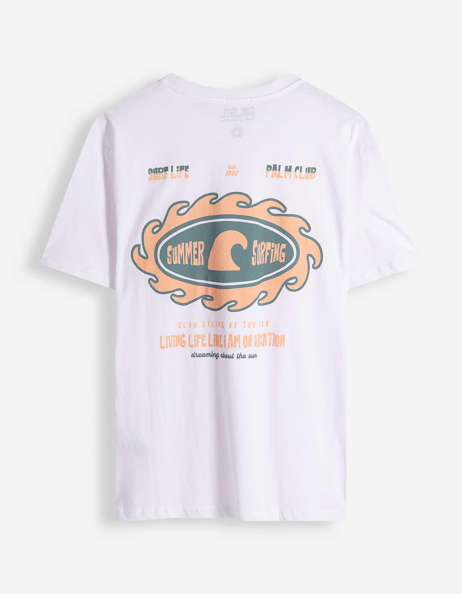 T-Shirt - R&uuml;ckenprint - wei&szlig;