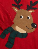 Strickpullover - Applikation - Rot