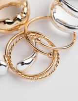 Ring - 6er-Pack - goldfarben