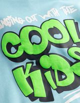 Sweatvest - Afdrukken achteraan - lichtblauw