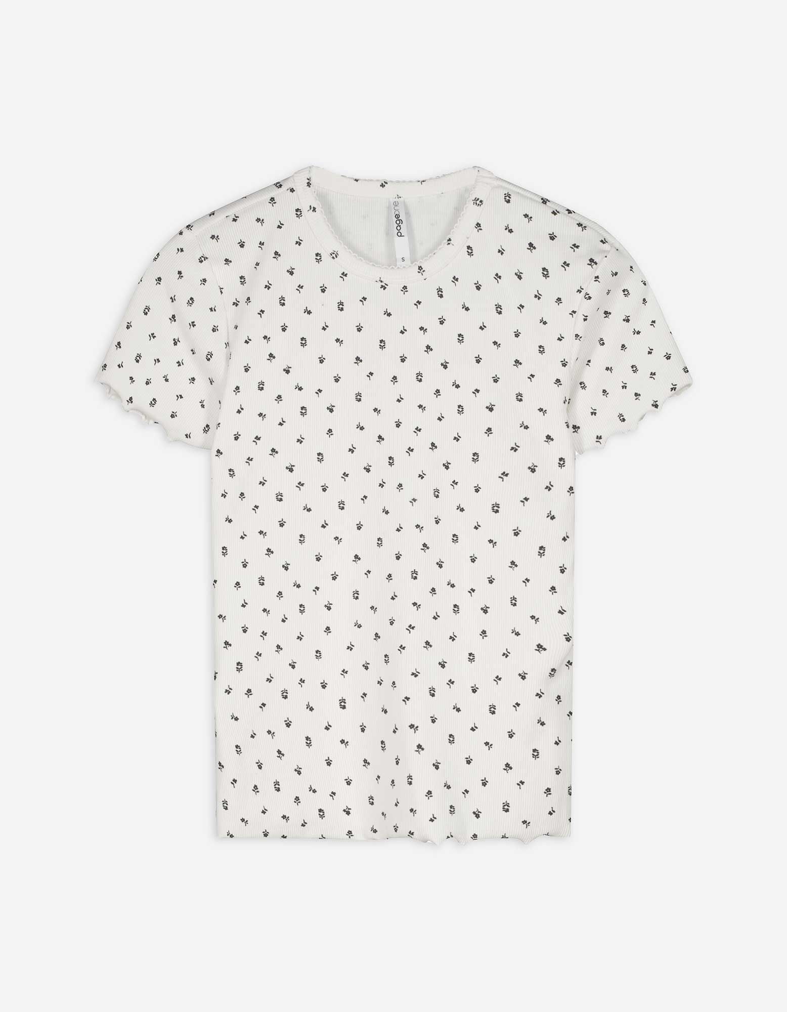 T-shirt - Geschulpte zoom - wit