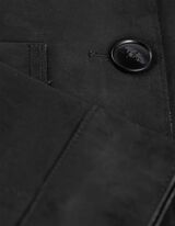 Jachetă-cămașă - Imitație de piele întoarsă - Negru