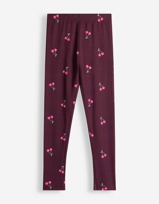 Leggings - Allover-Print - Dunkelrot