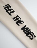 Felpa con cappuccio - Stampa sul retro - beige