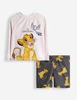 Souprava UV trička a UV kalhot - Lv&iacute; kr&aacute;l - b&eacute;žov&aacute;