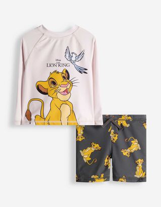 Souprava UV trička a UV kalhot - Lv&iacute; kr&aacute;l - b&eacute;žov&aacute;